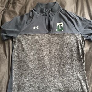 Under Armour Gray and Green Quarter-Zip Shirt Delbarton